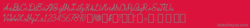 ActaAmour Regular Font – Gray Fonts on Red Background