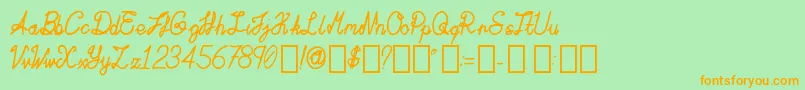 ActaAmour Regular Font – Orange Fonts on Green Background