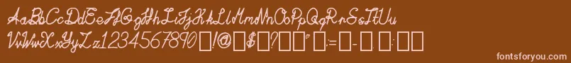 ActaAmour Regular Font – Pink Fonts on Brown Background