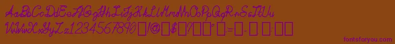 ActaAmour Regular Font – Purple Fonts on Brown Background