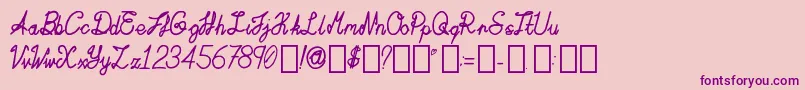 ActaAmour Regular Font – Purple Fonts on Pink Background