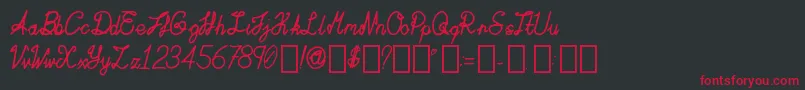 ActaAmour Regular Font – Red Fonts on Black Background