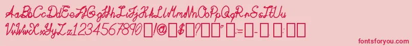 ActaAmour Regular Font – Red Fonts on Pink Background