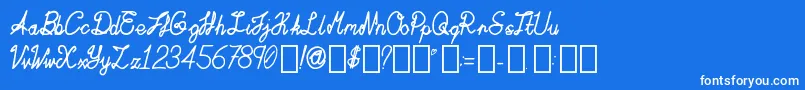 ActaAmour Regular Font – White Fonts on Blue Background