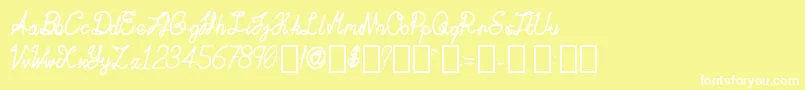 ActaAmour Regular Font – White Fonts on Yellow Background