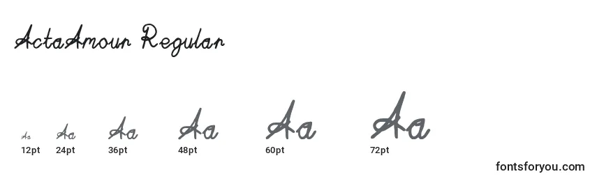 ActaAmour Regular Font Sizes