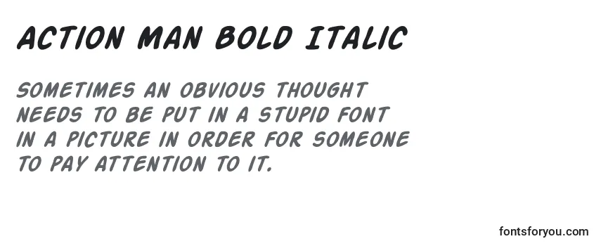Action Man Bold Italic Font