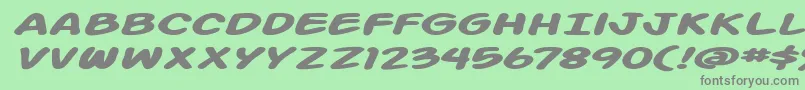 fuente Action Man Extended Bold Italic – Fuentes Grises Sobre Fondo Verde