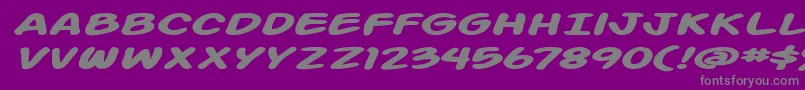 fuente Action Man Extended Bold Italic – Fuentes Grises Sobre Fondo Morado