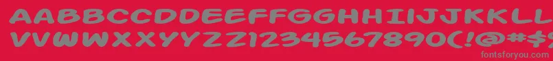 Action Man Extended Bold Font – Gray Fonts on Red Background