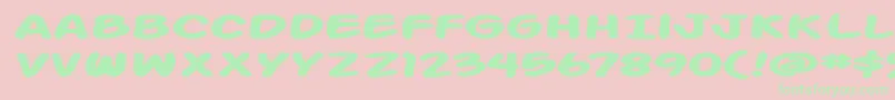 Police Action Man Extended Bold – polices vertes sur fond rose