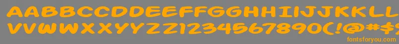 Action Man Extended Bold Font – Orange Fonts on Gray Background