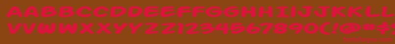 Action Man Extended Bold Font – Red Fonts on Brown Background