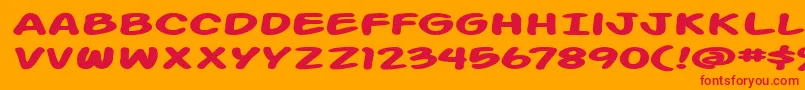 fuente Action Man Extended Bold – Fuentes Rojas Sobre Fondo Naranja