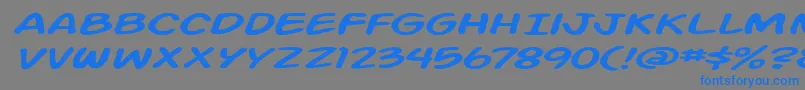 fuente Action Man Extended Italic – Fuentes Azules Sobre Fondo Gris