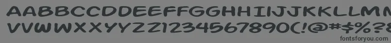 Action Man Extended Font – Black Fonts on Gray Background