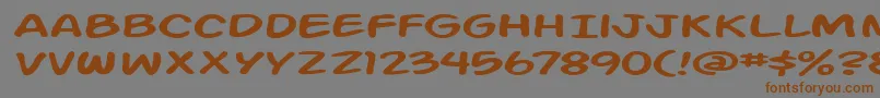 Action Man Extended Font – Brown Fonts on Gray Background