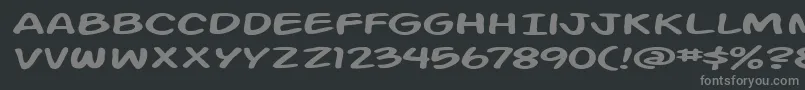 Action Man Extended Font – Gray Fonts on Black Background
