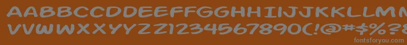 Action Man Extended Font – Gray Fonts on Brown Background
