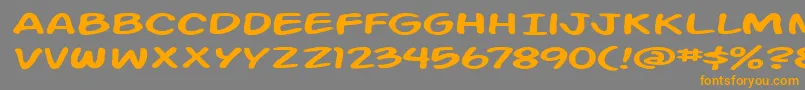 Action Man Extended Font – Orange Fonts on Gray Background