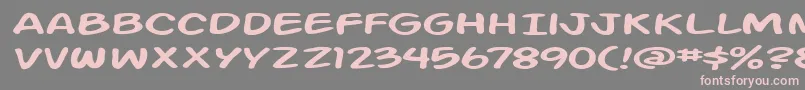 Action Man Extended Font – Pink Fonts on Gray Background