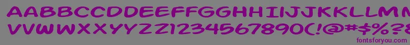 Action Man Extended Font – Purple Fonts on Gray Background