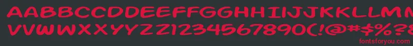 Action Man Extended Font – Red Fonts on Black Background
