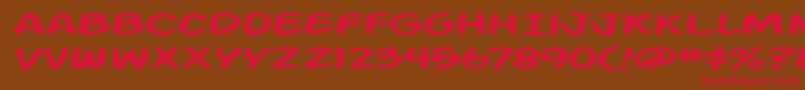 Action Man Extended Font – Red Fonts on Brown Background