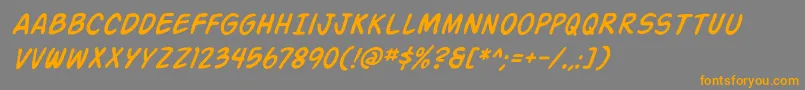 Подробнее о шрифте Action Man Italic Шрифт Action Man Italic – оранжевые шрифты на сером фоне