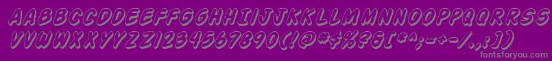 fuente Action Man Shaded Italic – Fuentes Grises Sobre Fondo Morado