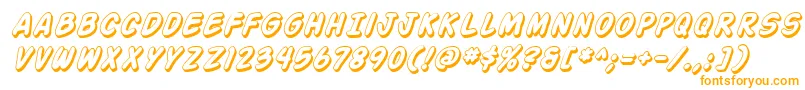 Czcionka Action Man Shaded Italic – pomarańczowe czcionki