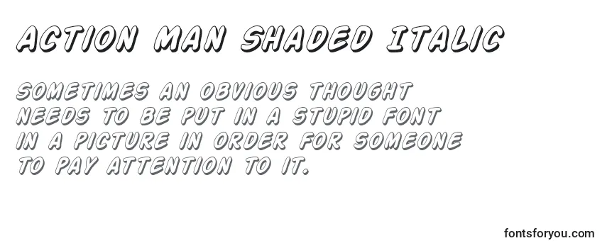 Fuente Action Man Shaded Italic
