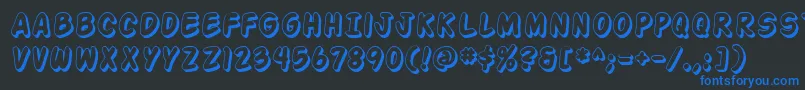 Action Man Shaded Font – Blue Fonts on Black Background