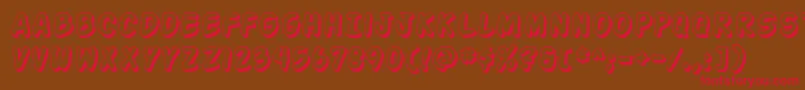 Action Man Shaded Font – Red Fonts on Brown Background