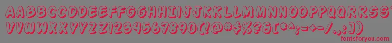 Action Man Shaded Font – Red Fonts on Gray Background