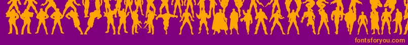 actionmen Font – Orange Fonts on Purple Background