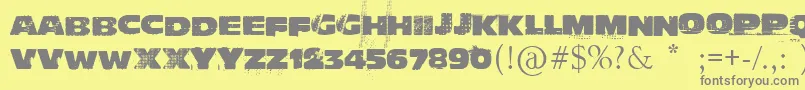 Actu Font – Gray Fonts on Yellow Background