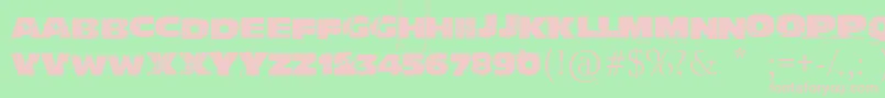 Actu Font – Pink Fonts on Green Background