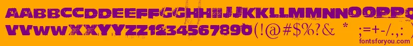 Actu Font – Purple Fonts on Orange Background