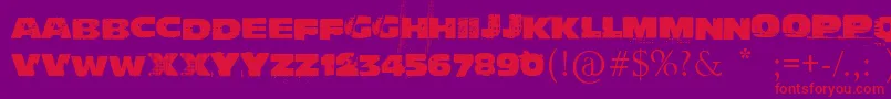 Actu Font – Red Fonts on Purple Background