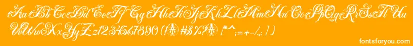 Acuentre Personal Use Only-Schriftart – Weiße Schriften auf orangefarbenem Hintergrund