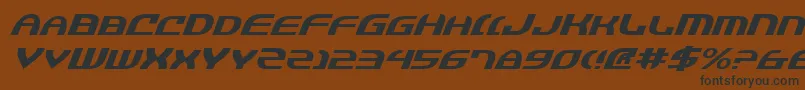 JannisariesExpandedItalic Font – Black Fonts on Brown Background