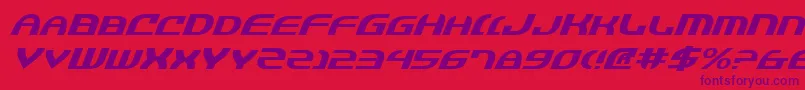 Шрифт JannisariesExpandedItalic – фиолетовые шрифты на красном фоне