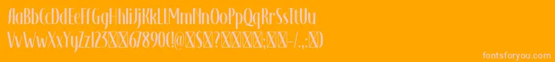 Adagietto DEMO Font – Pink Fonts on Orange Background