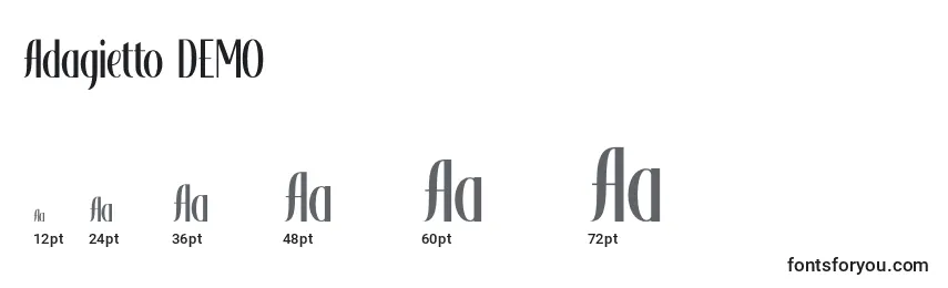 Adagietto DEMO Font Sizes