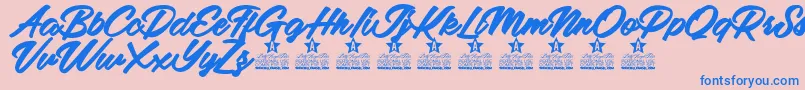 Adalgisa Personal Use Font – Blue Fonts on Pink Background