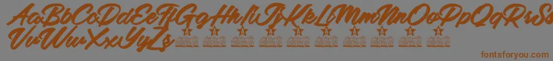 Adalgisa Personal Use Font – Brown Fonts on Gray Background