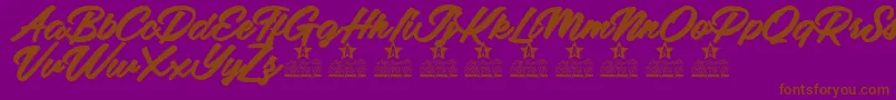 Adalgisa Personal Use Font – Brown Fonts on Purple Background