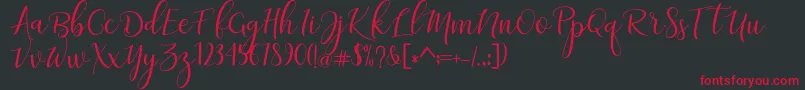 More about adaline script   regular Font adaline script   regular Font – Red Fonts on Black Background