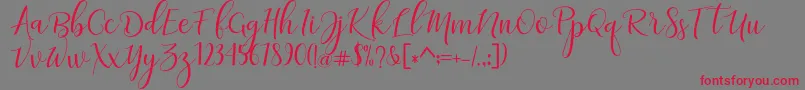 Fonte adaline script   regular – fontes vermelhas em um fundo cinza